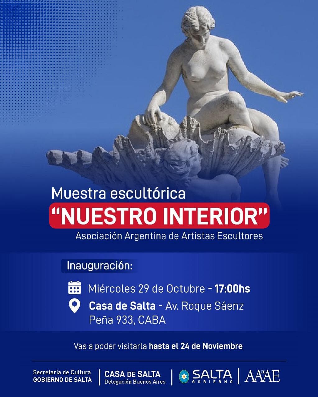 Flyer — Muestra Escultórica "Nuestro Interior" — Casa de Salta